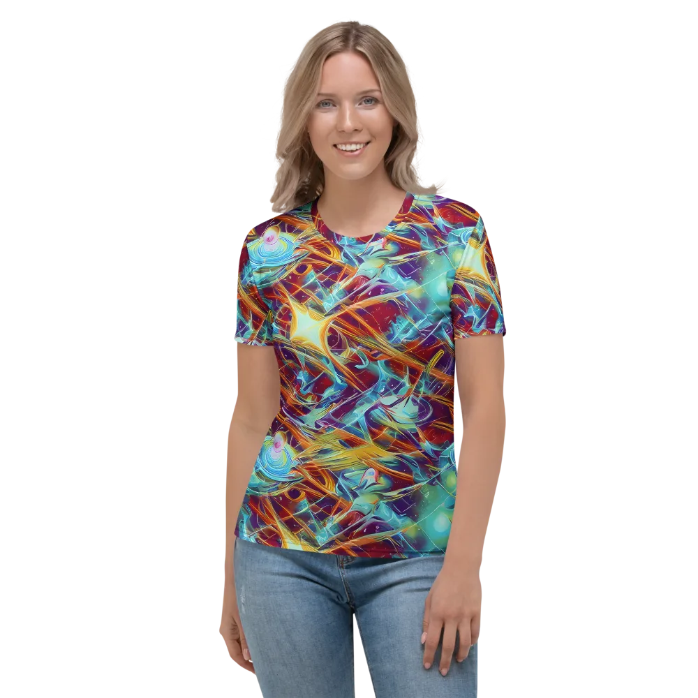 Turquoise Emberglass on Women's Crew Neck T-Shirt — Front