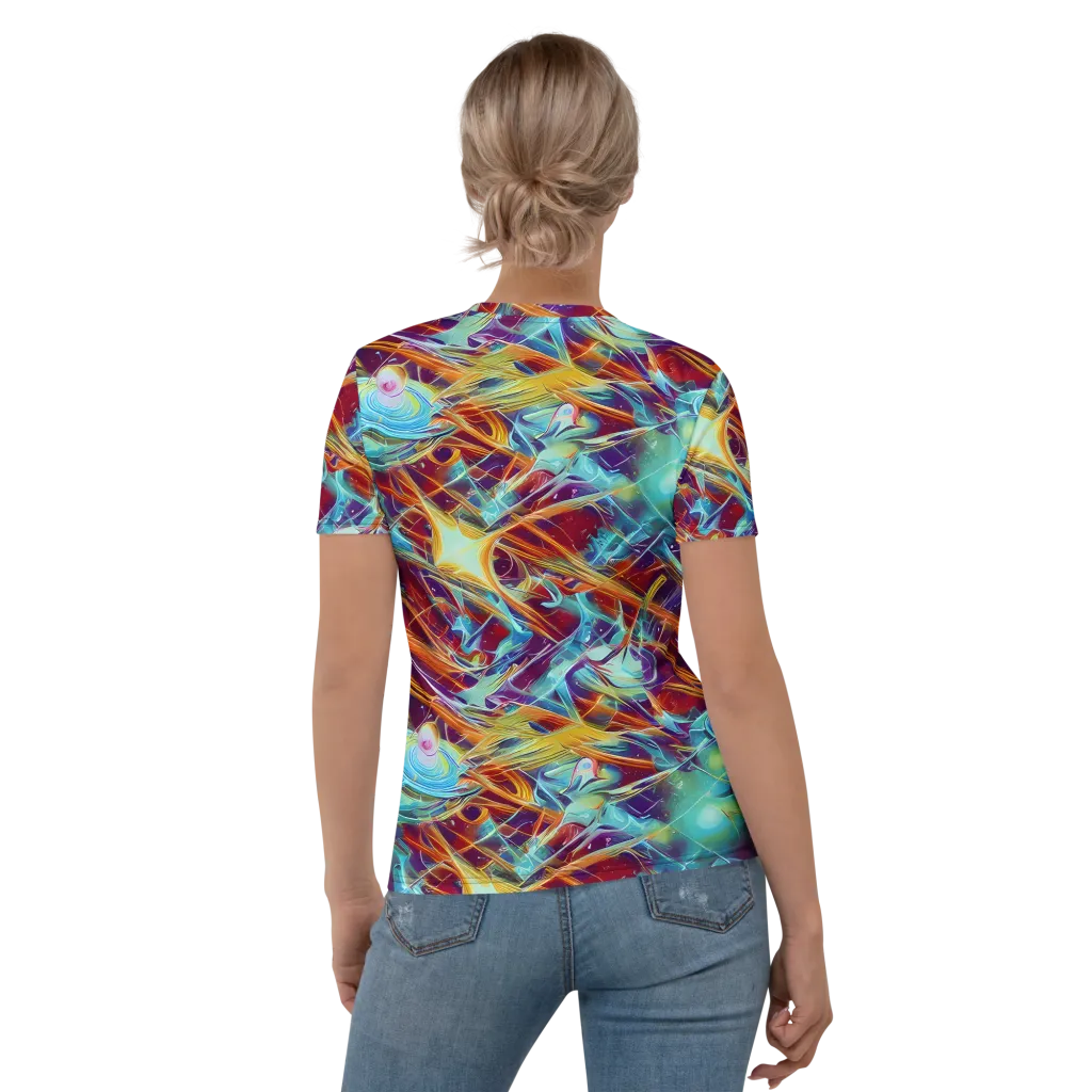Turquoise Emberglass on Women's Crew Neck T-Shirt — Back