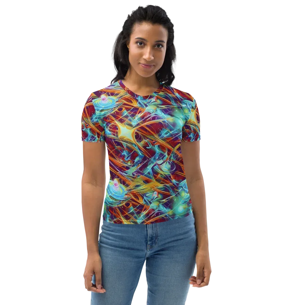 Turquoise Emberglass on Women's Crew Neck T-Shirt — Front