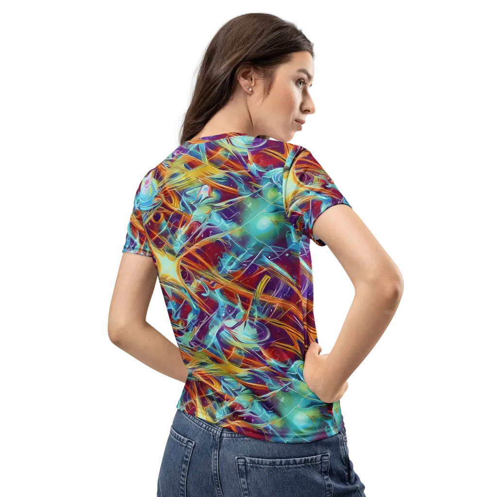 Turquoise Emberglass on Women's Crew Neck T-Shirt — Back