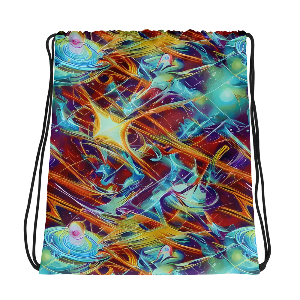 Turquoise Emberglass on Drawstring Bag — Photo