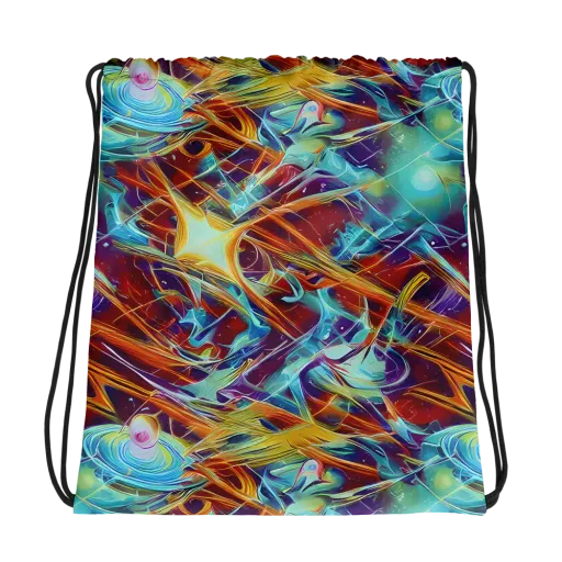 Turquoise Emberglass on a Drawstring Bag
