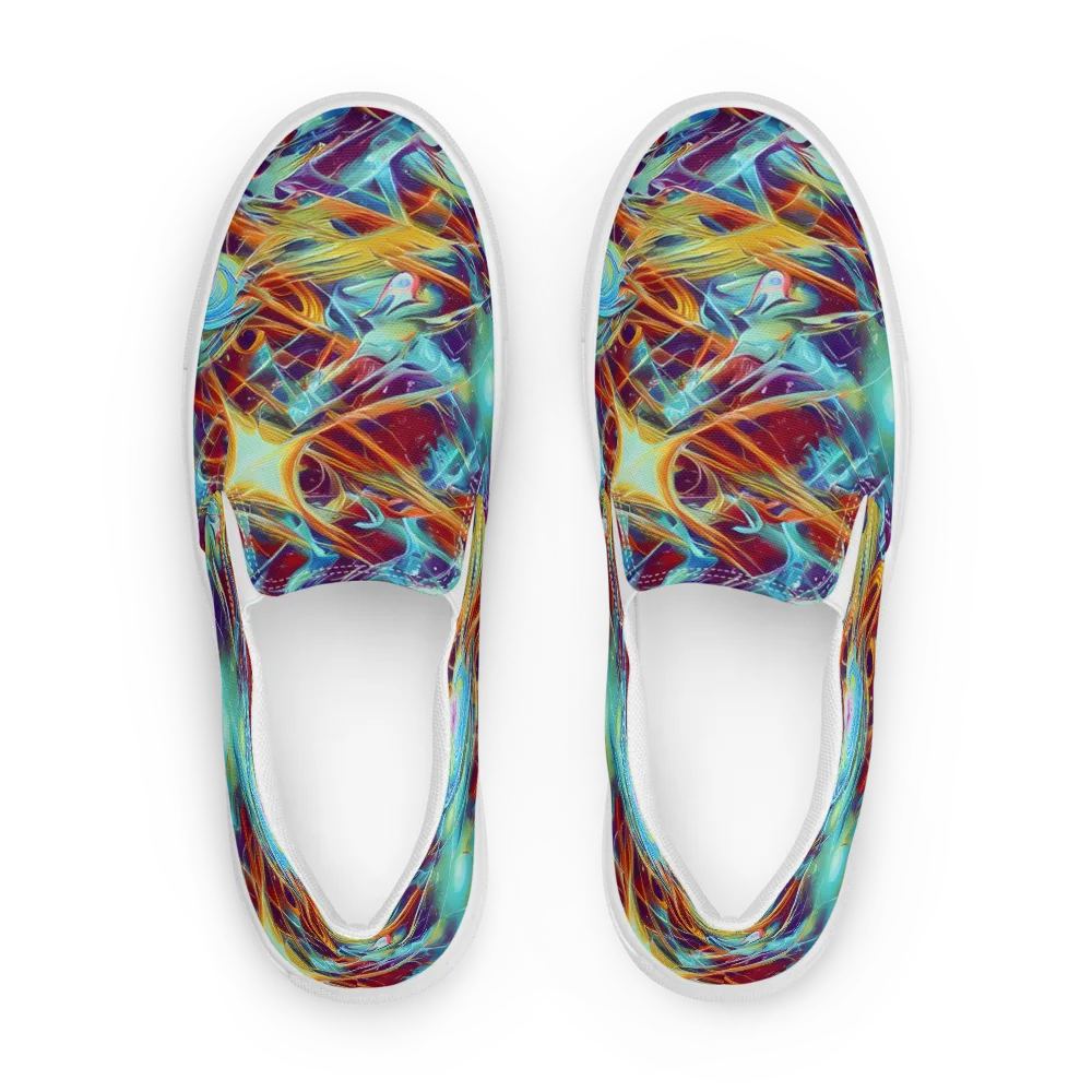 Turquoise Emberglass on Women's Slip-On Canvas Shoes — Front