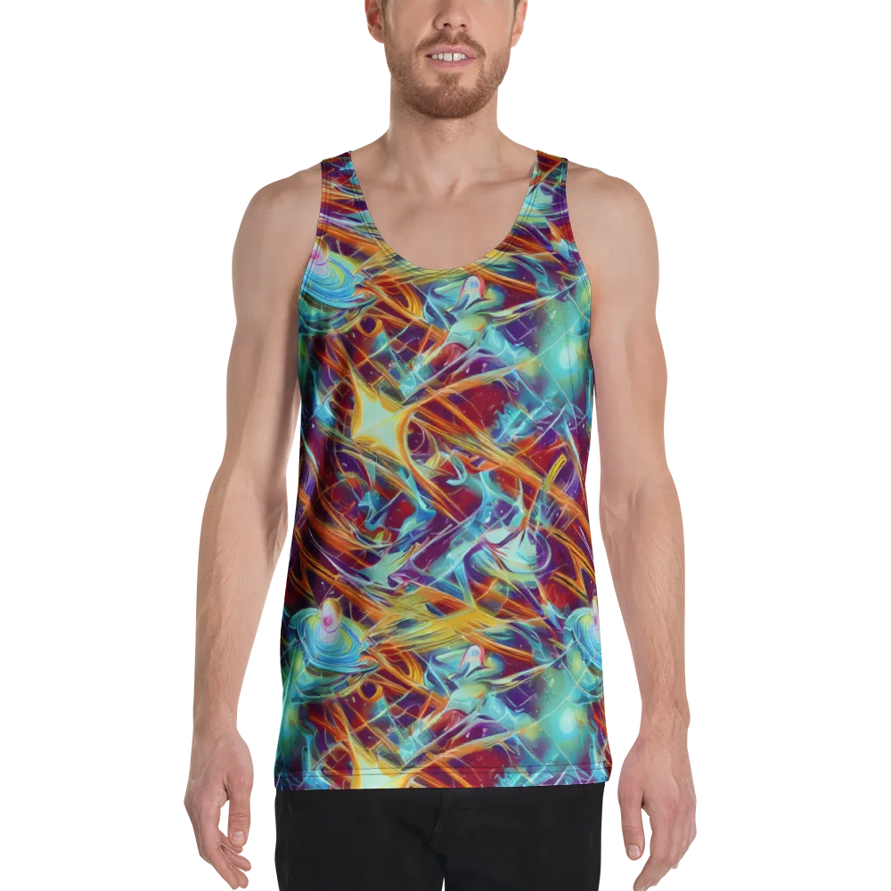 Turquoise Emberglass on Men's Tank Top — Front
