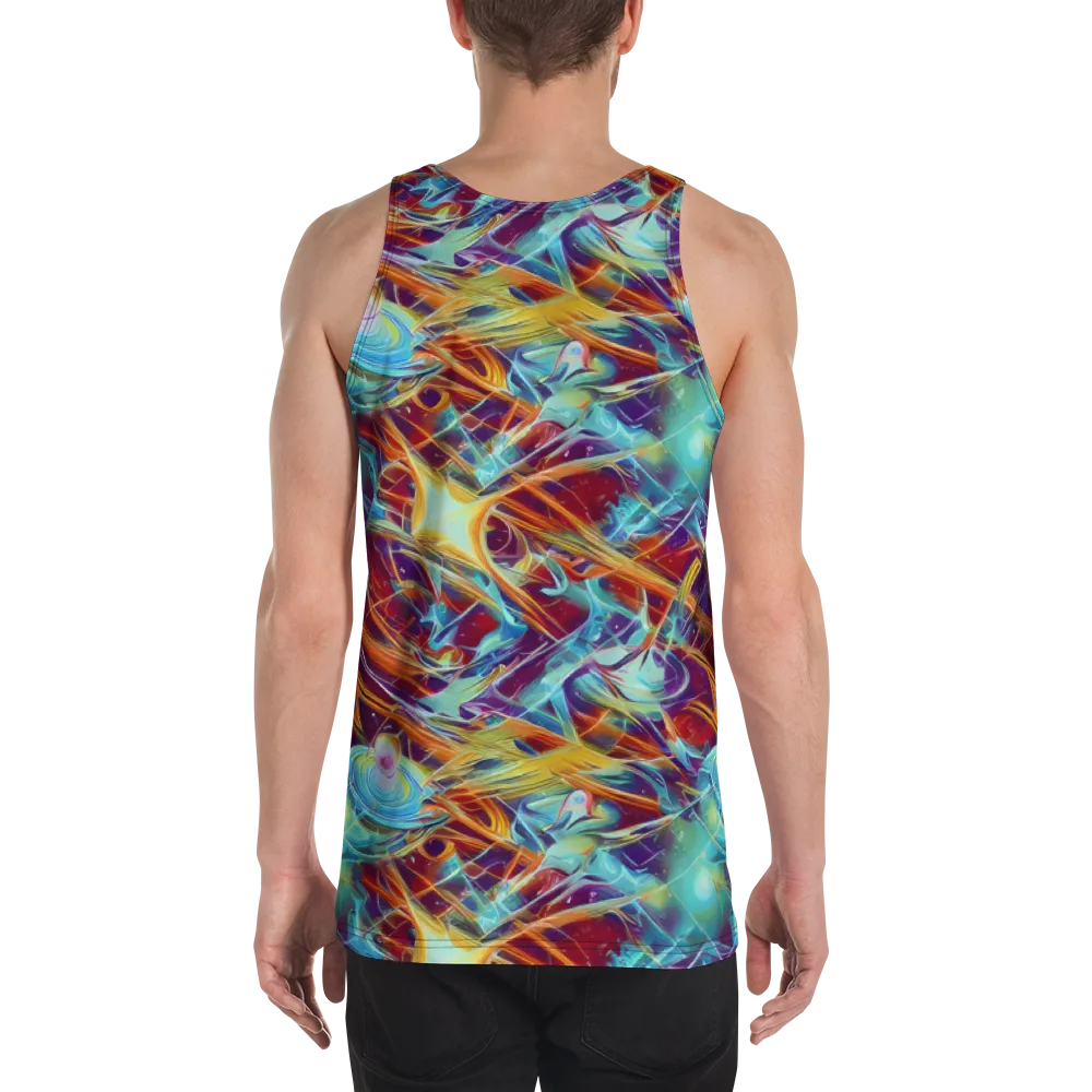 Turquoise Emberglass on Men's Tank Top — Back