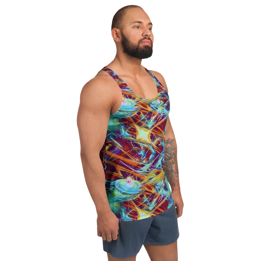 Turquoise Emberglass on Men's Tank Top — Right Front