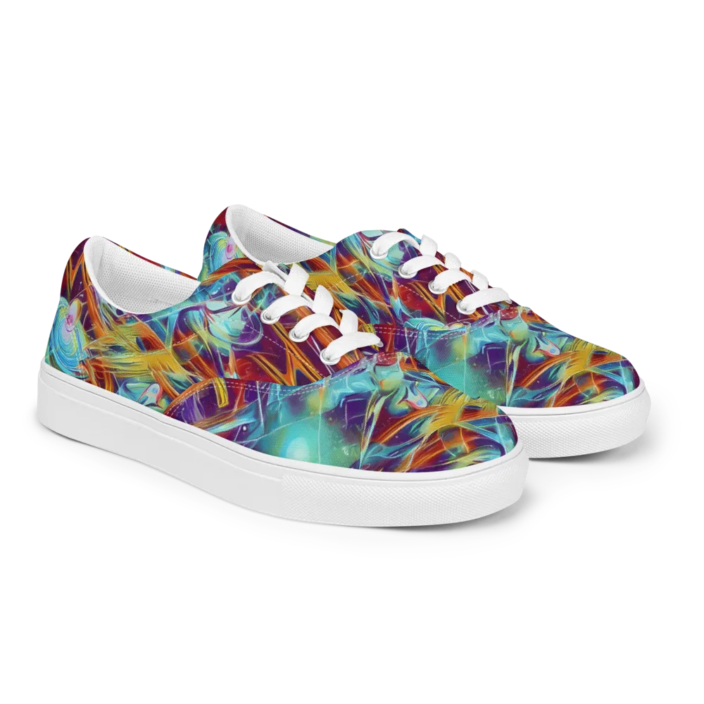 Turquoise Emberglass on Men's Lace-Up Canvas Shoes — Right Front
