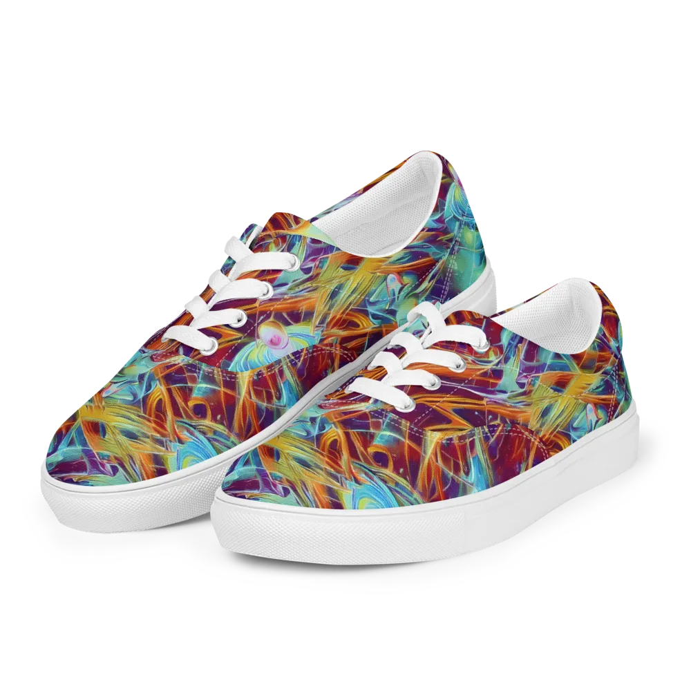Turquoise Emberglass on Men's Lace-Up Canvas Shoes — Left Front