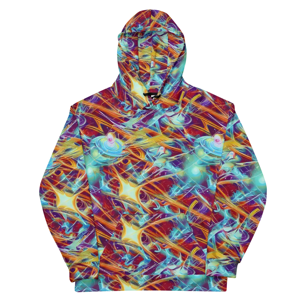 Turquoise Emberglass on Cotton Hoodie — Front