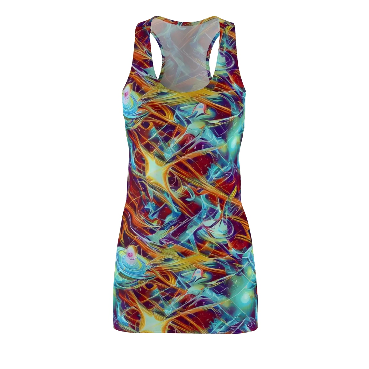Turquoise Emberglass on Racerback Dress — Front