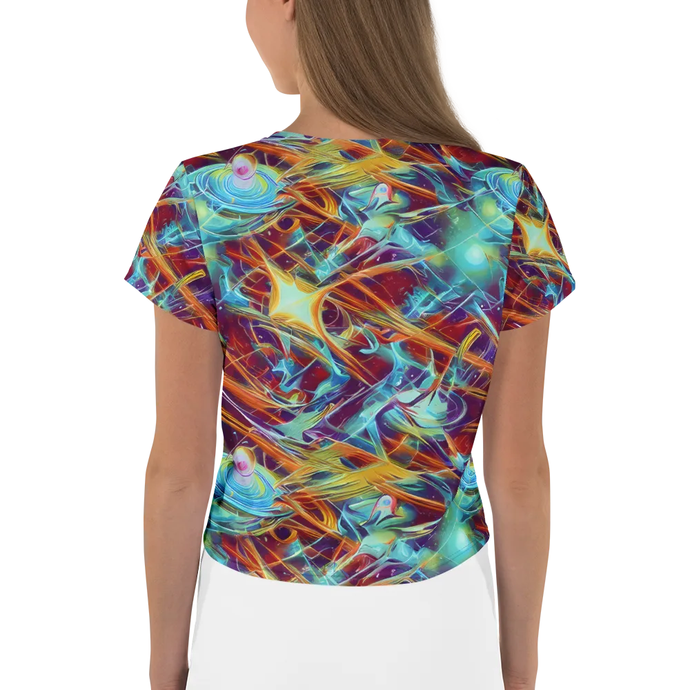 Turquoise Emberglass on Crop Tee — Back