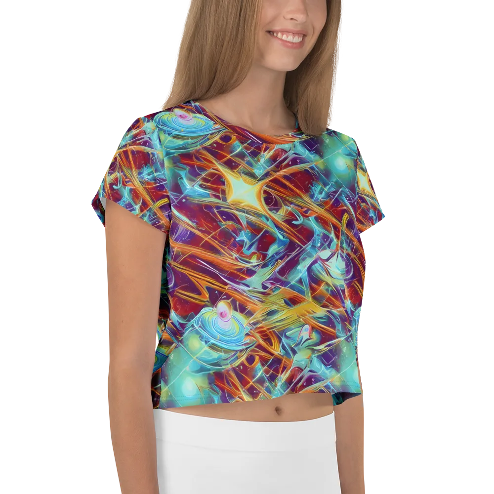Turquoise Emberglass on Crop Tee — Right