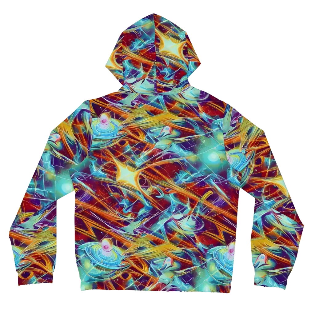 Turquoise Emberglass on Women's Full-Zip Hoodie — Back