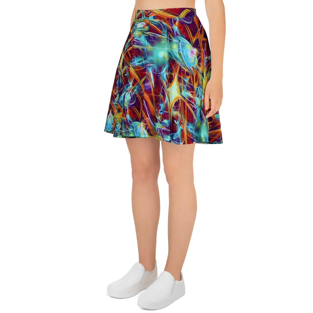 Turquoise Emberglass on Skater Skirt — Left