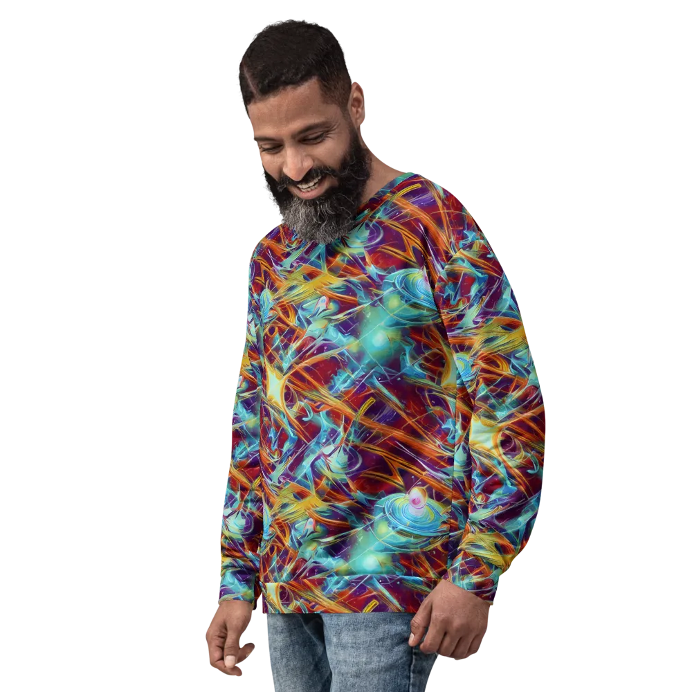 Turquoise Emberglass on Sweatshirt — Left Front
