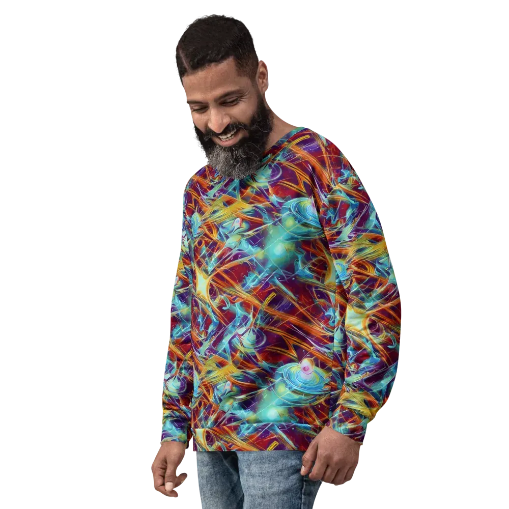 Turquoise Emberglass on Sweatshirt — Left Front