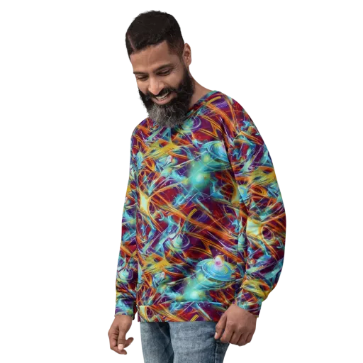 Turquoise Emberglass on a Sweatshirt