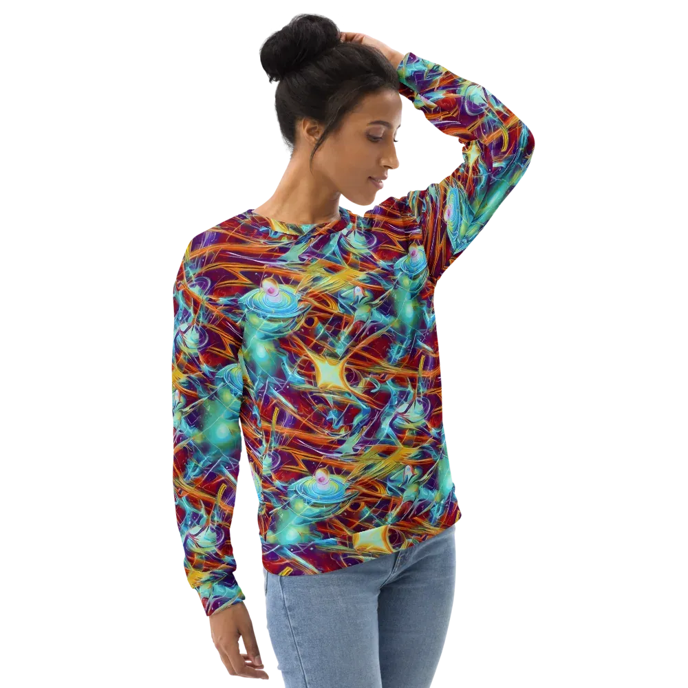 Turquoise Emberglass on Sweatshirt — Right Front