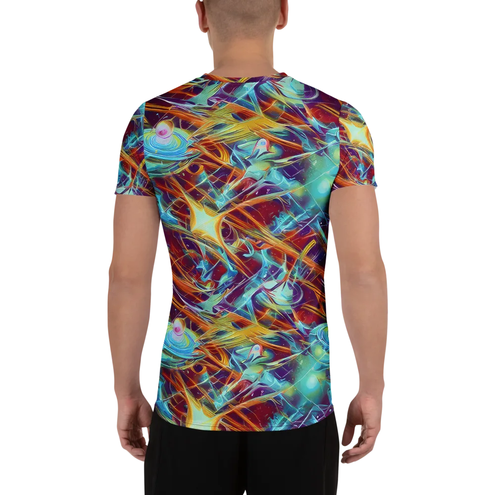 Turquoise Emberglass on Men's Athletic T-Shirt — Back