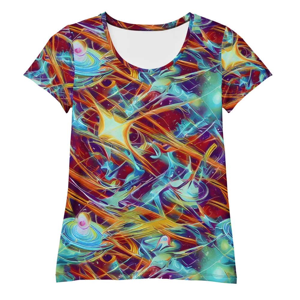 Turquoise Emberglass on Women's Athletic T-Shirt — Front