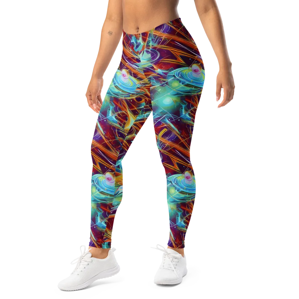 Turquoise Emberglass on Leggings — Left Front