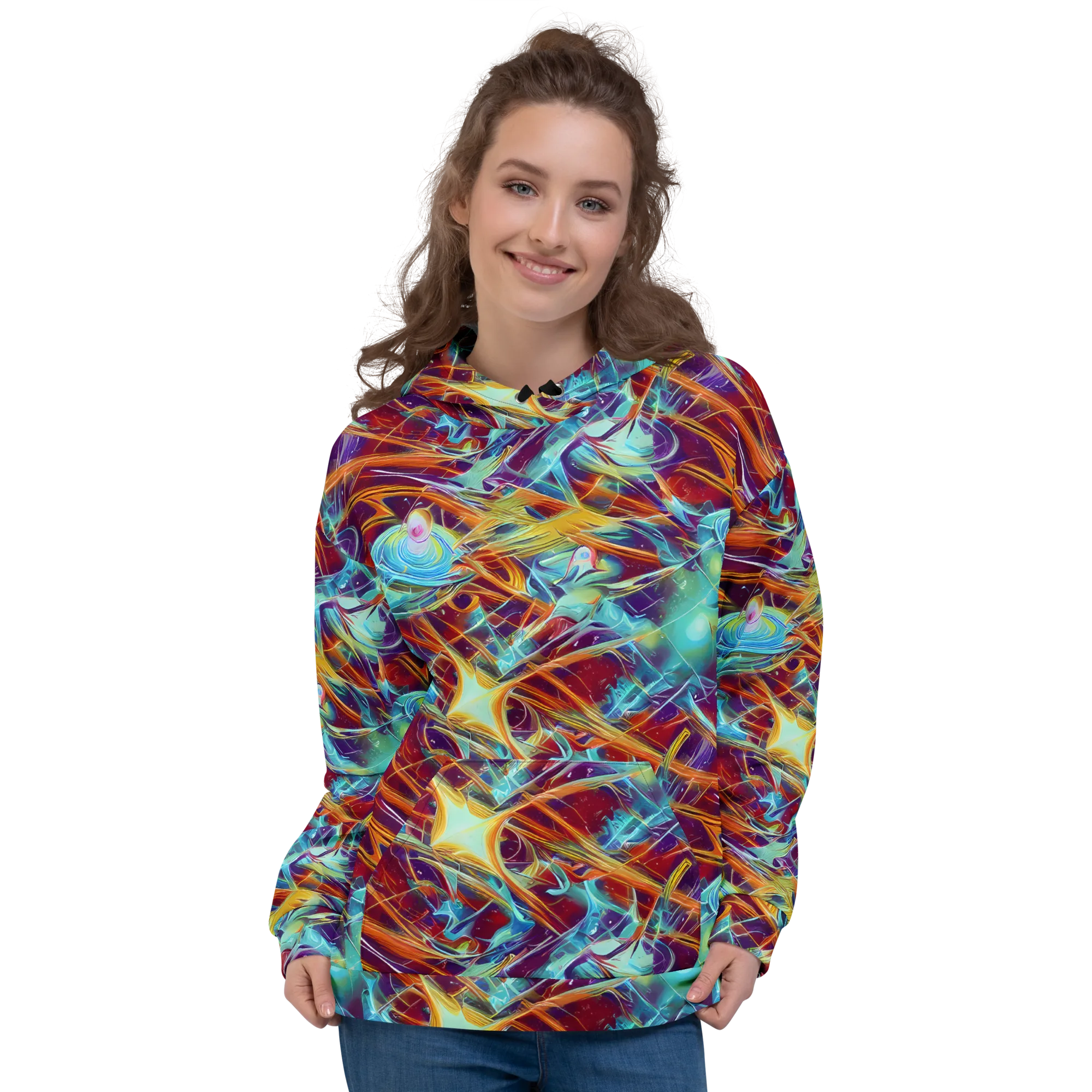 Turquoise Emberglass on Hoodie — Front