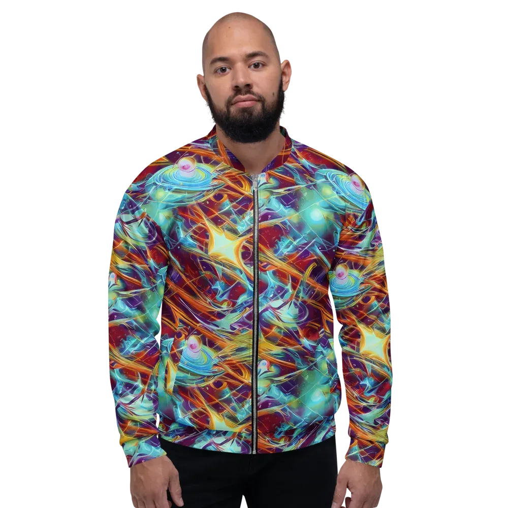 Turquoise Emberglass on Bomber Jacket — Front