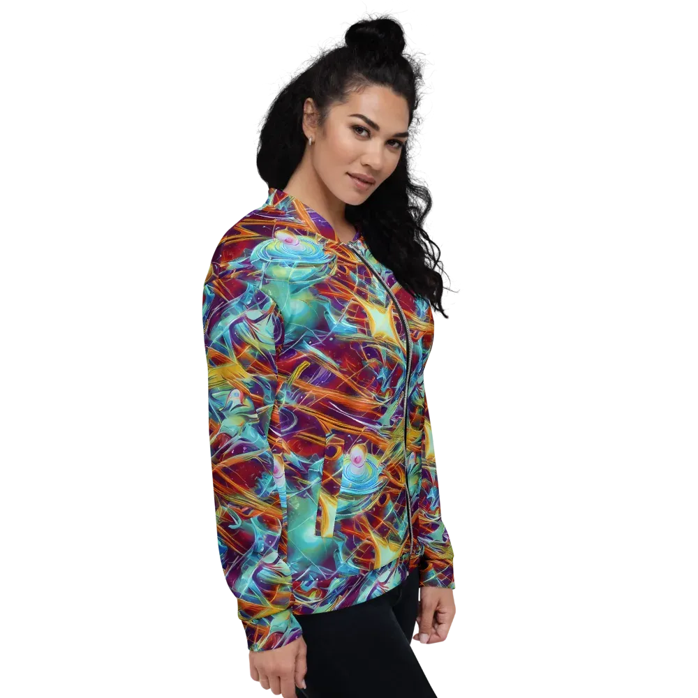 Turquoise Emberglass on Bomber Jacket — Right