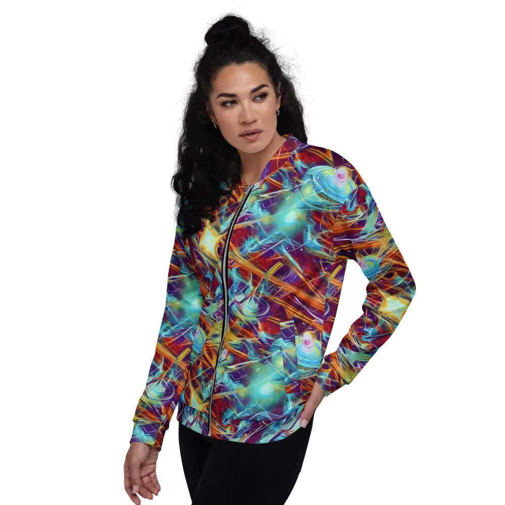 Turquoise Emberglass on Bomber Jacket — Left