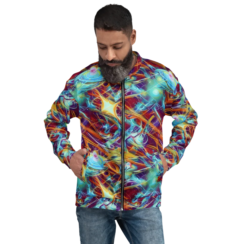 Turquoise Emberglass on Bomber Jacket — Front