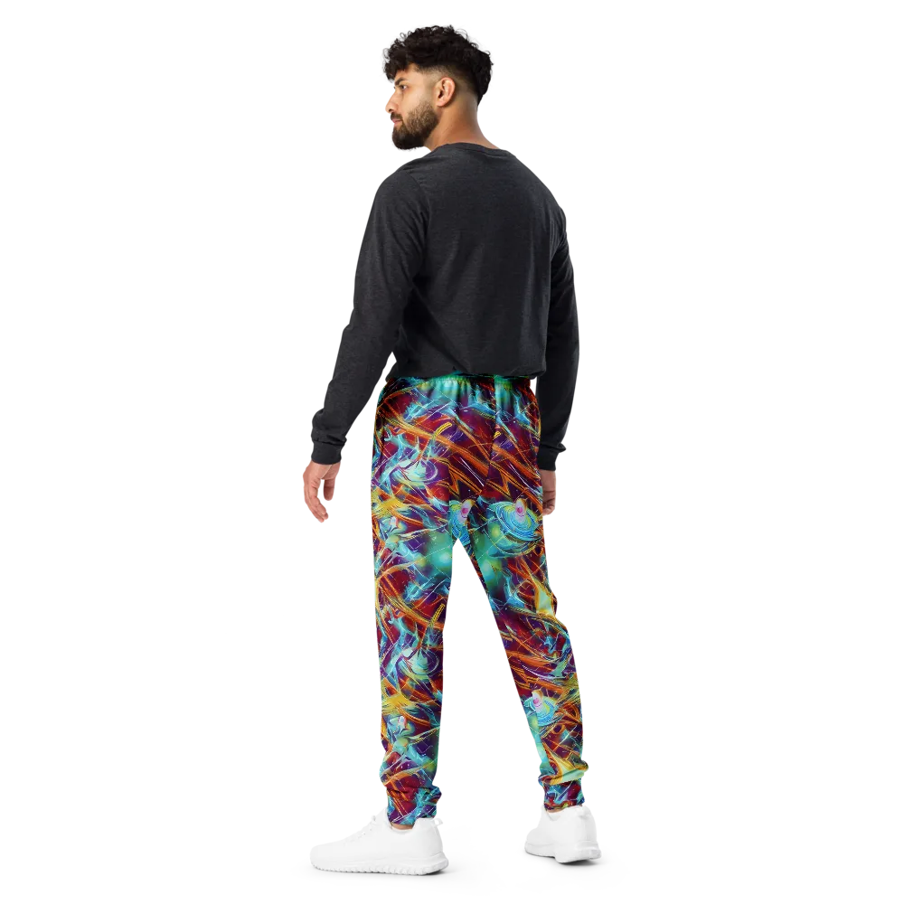 Turquoise Emberglass on Men's Joggers — Back
