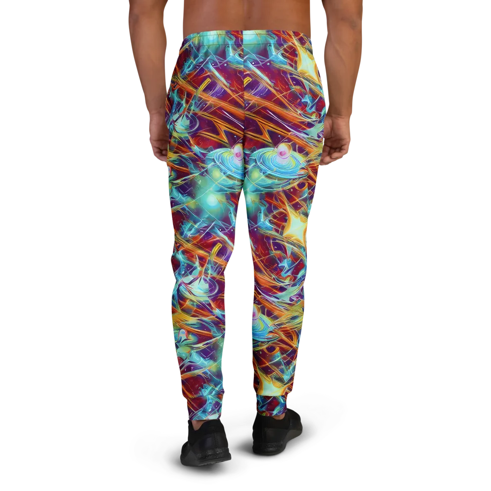 Turquoise Emberglass on Men's Joggers — Back