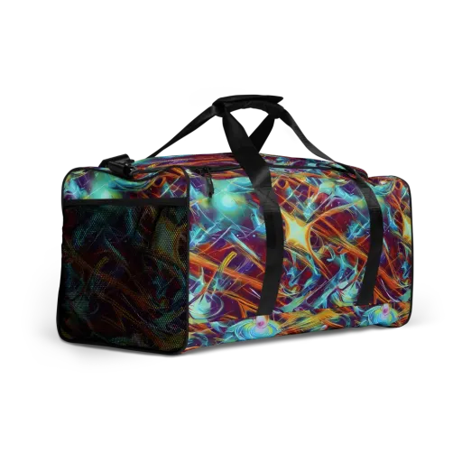 Turquoise Emberglass on a Duffle Bag