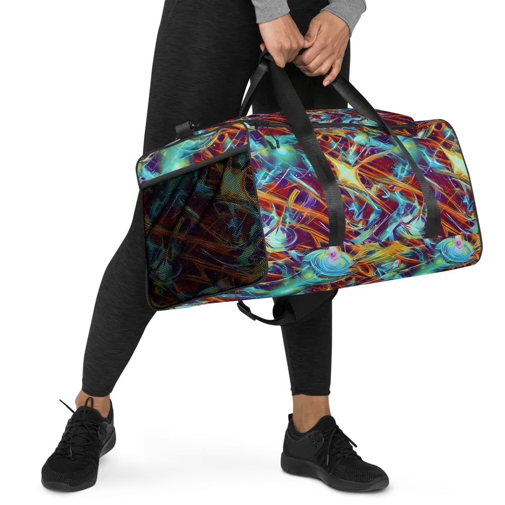 Turquoise Emberglass on Duffle Bag — Right Front