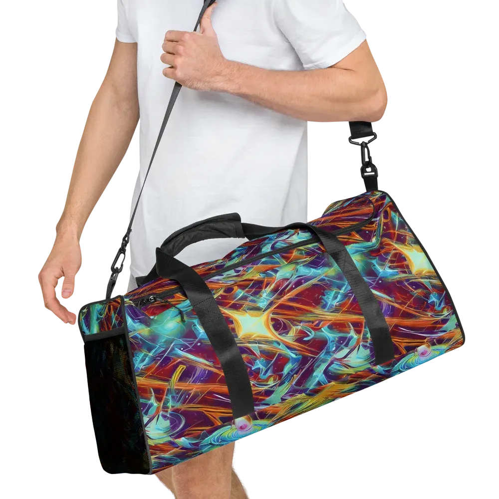 Turquoise Emberglass on Duffle Bag — Right Front