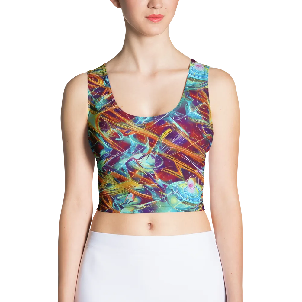 Turquoise Emberglass on Crop Top — Front