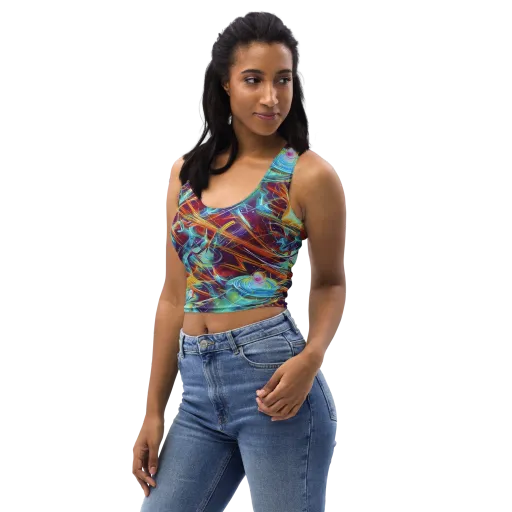 Turquoise Emberglass on a Crop Top