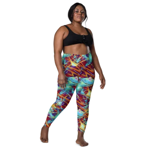 Turquoise Emberglass on a Leggings with Pockets