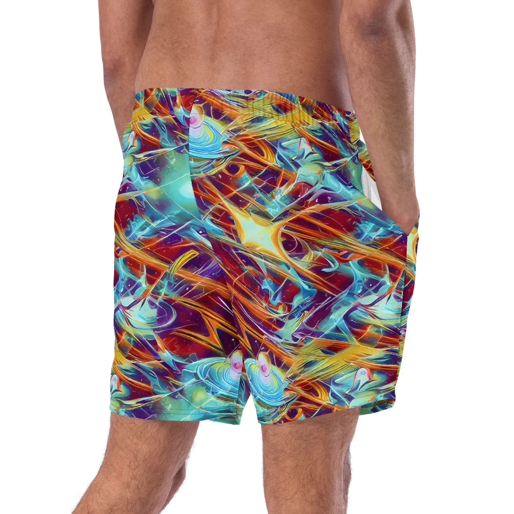 Turquoise Emberglass on Swim Trunks — Right Back