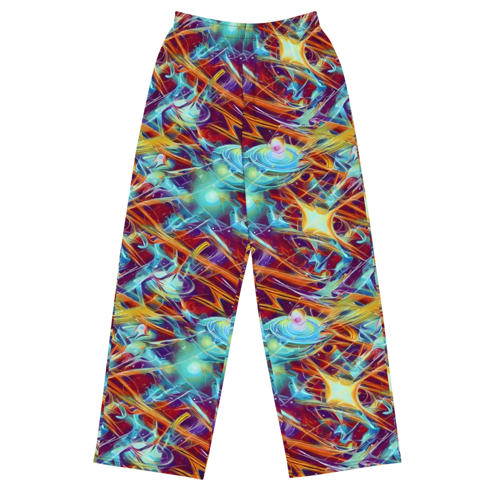 Turquoise Emberglass on Wide-Leg Pants — Front