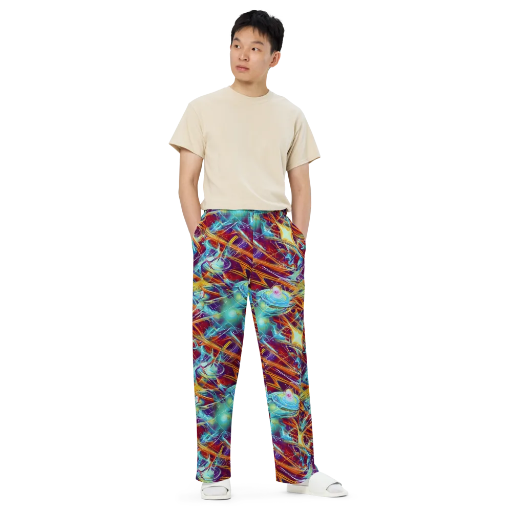 Turquoise Emberglass on Wide-Leg Pants — Front