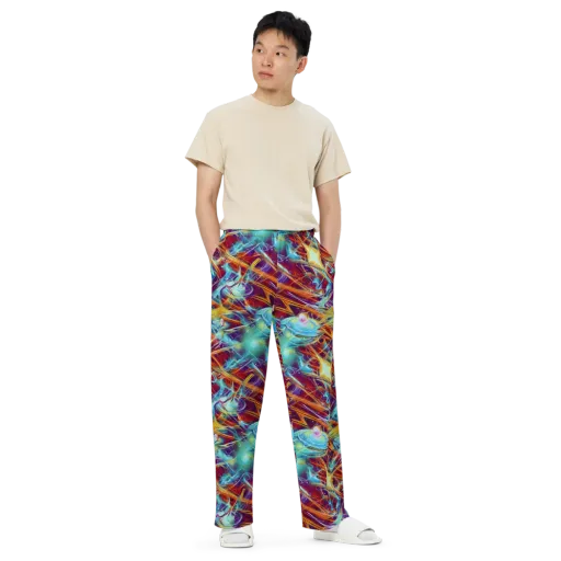 Turquoise Emberglass on a Wide-Leg Pants