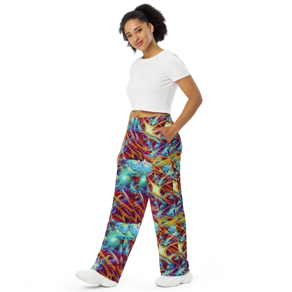 Turquoise Emberglass on Wide-Leg Pants — Left Front