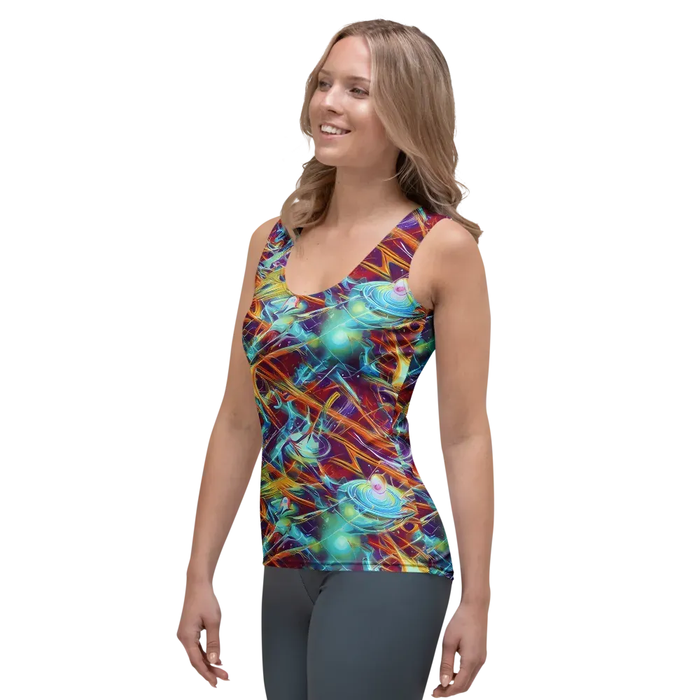 Turquoise Emberglass on Women's Tank Top — Left Front