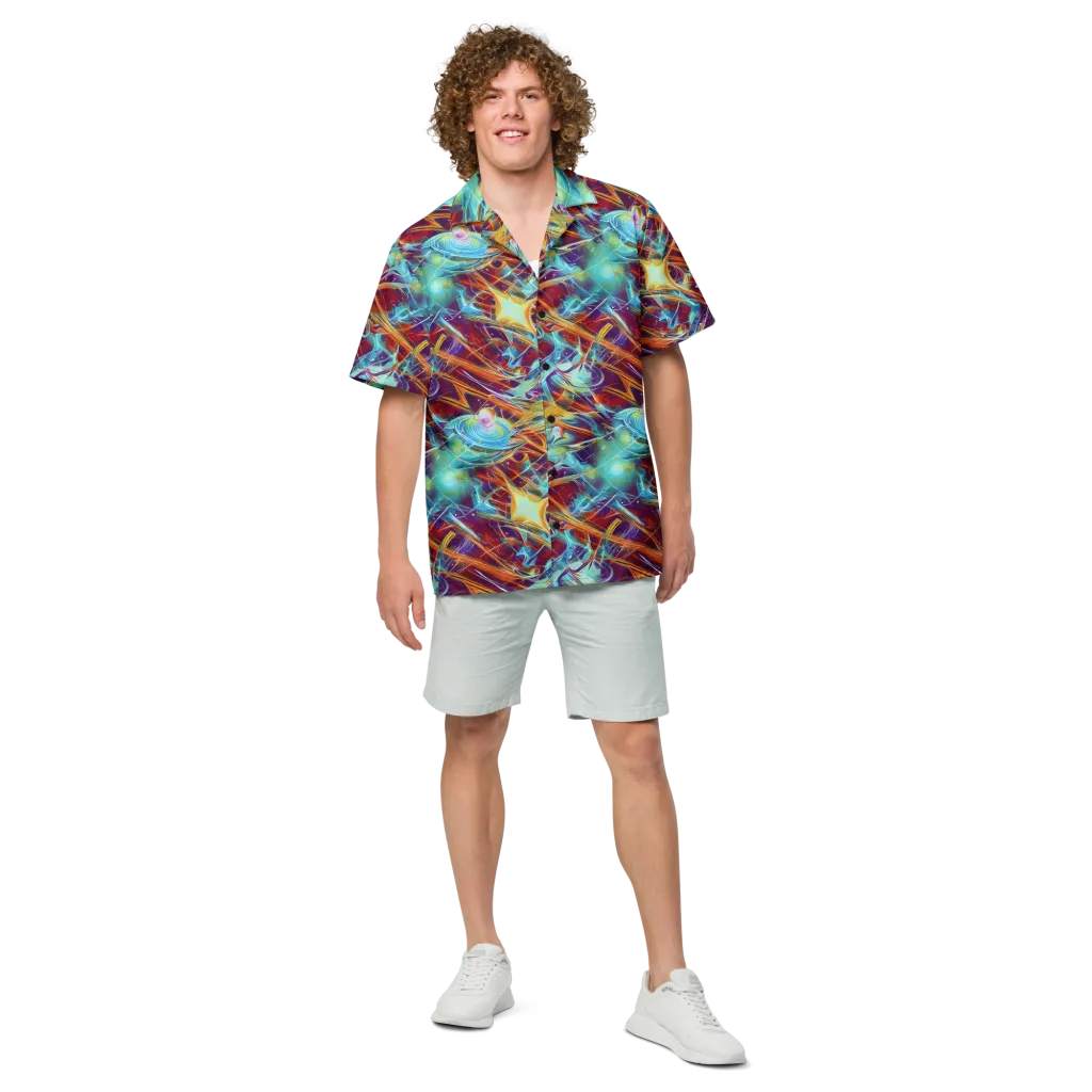 Turquoise Emberglass on Button Shirt — Front