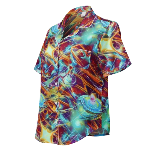 Turquoise Emberglass on a Women's Short Sleeve Pajama Top