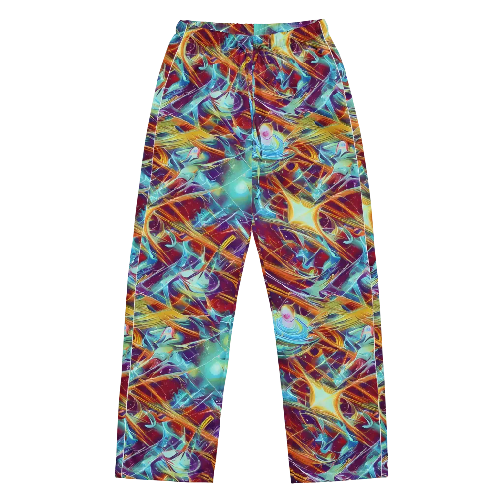Turquoise Emberglass on Women's Pajama Pants — Front