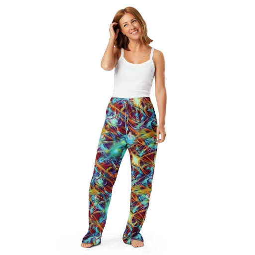 Turquoise Emberglass on a Women's Pajama Pants