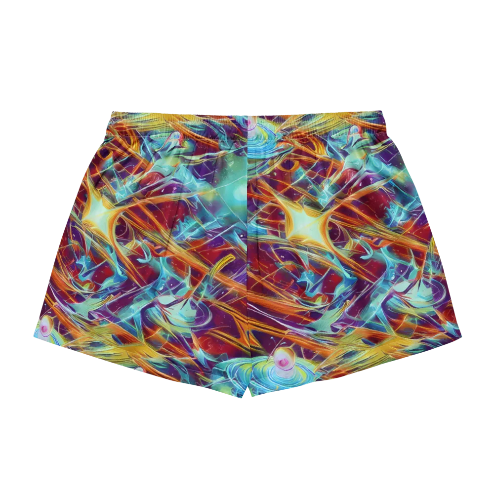 Turquoise Emberglass on Women's Pajama Shorts — Back