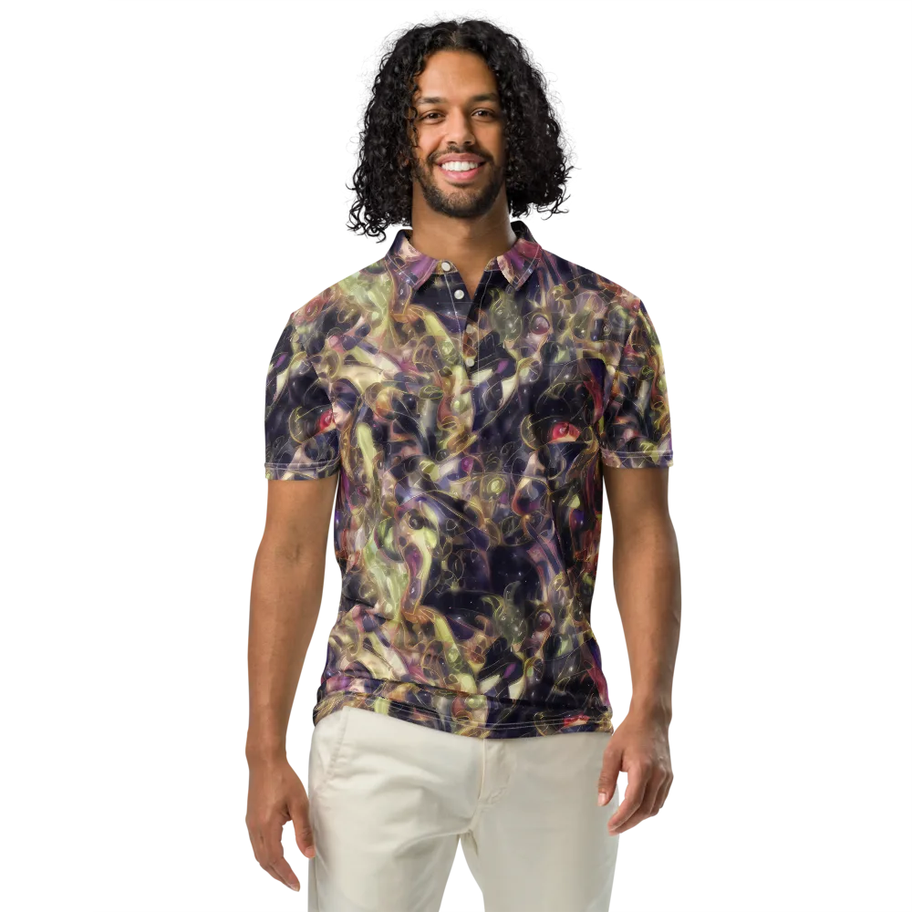 Galactic Drapery on Men's Slim Fit Polo Shirt — Front